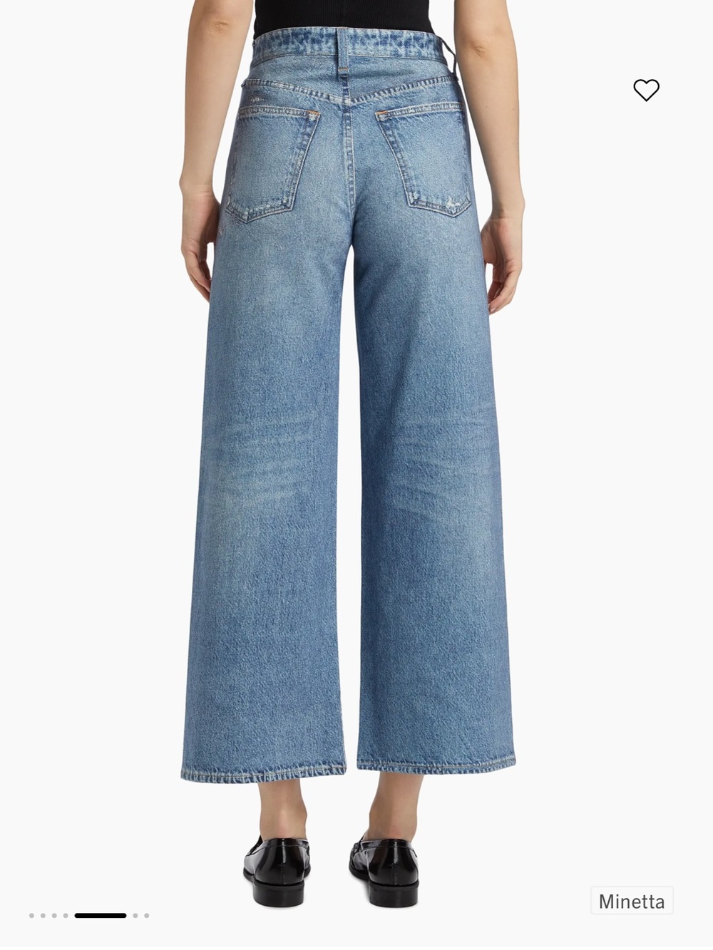 rag & bone Light Blue Wide-Leg Sweatpants Cropped Jeans, Size 27, EUC - Picture 3 of 11